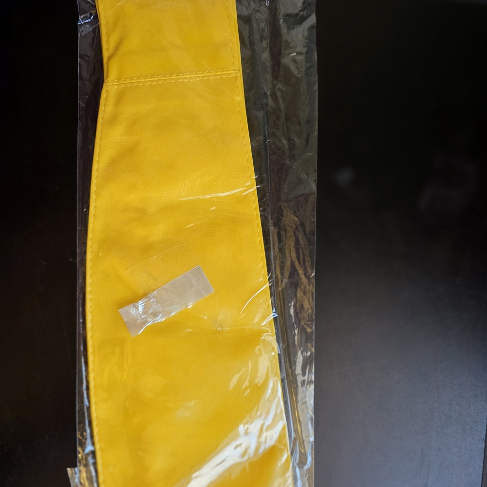 Bright Yellow Leather Belt